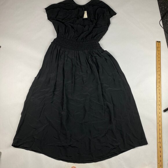 NWT Everlane The Gathered Midi Black Dress Womens Size XS - Picture 5 of 14